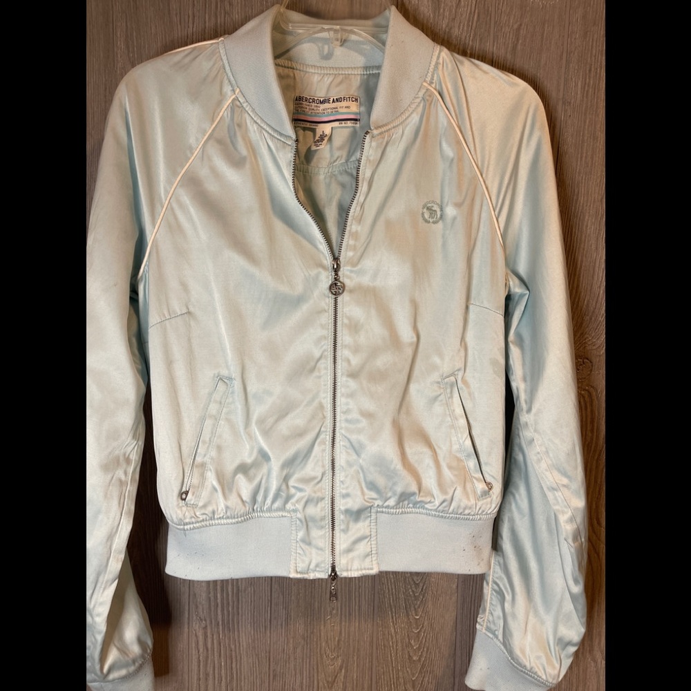 Abercrombie & Fitch Light Blue Bomber Jacket